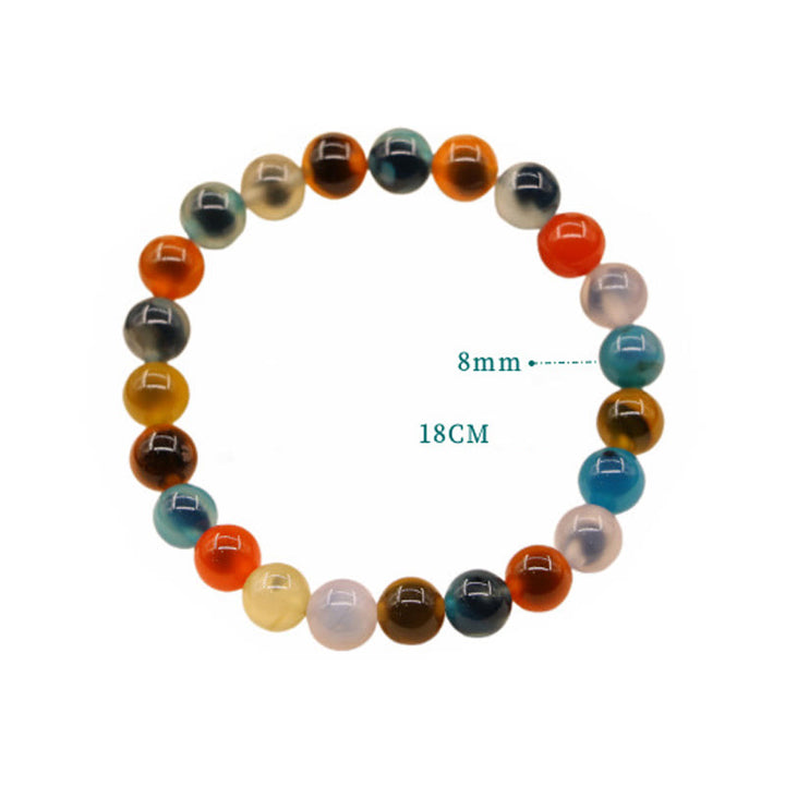Buddha Stones Colorful Candy Agate Healing Strength Bead Bracelet - image 18