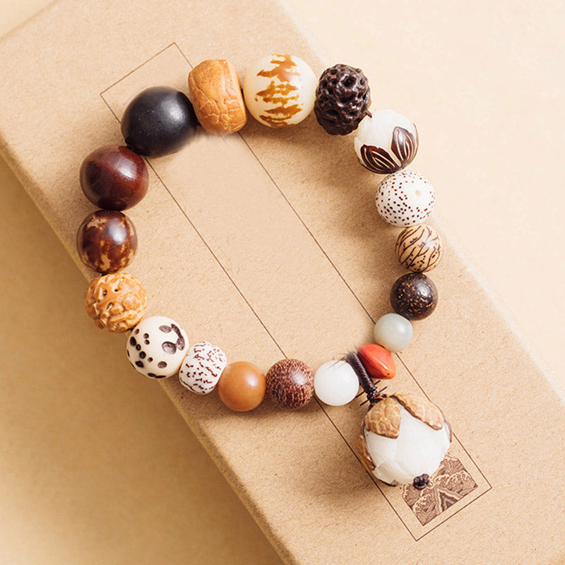 Buddha Stones Bodhi Seed Lotus Wisdom Peace Wrist Mala Bracelet - 18cm - image 11