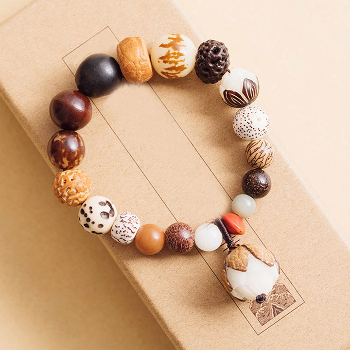 Buddha Stones Bodhi Seed Lotus Wisdom Peace Wrist Mala Bracelet - 18cm - image 11