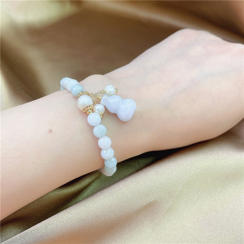 Buddha Stones Jade Gourd Blessing Protection Charm Bracelet - image 2