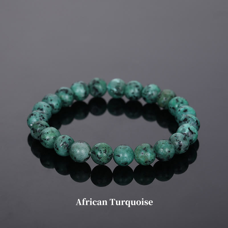 Buddha Stones Natural Stone Quartz Healing Beads Bracelet - 8mm - African Turquoise - image 65