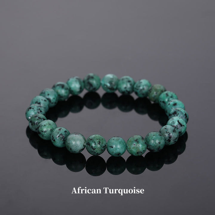 Buddha Stones Natural Stone Quartz Healing Beads Bracelet - 8mm - African Turquoise - image 65