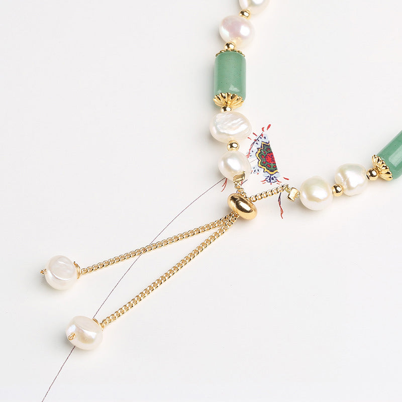 Buddha Stones Green Aventurine Pearl Pink Crystal Bead Luck Bracelet - image 6