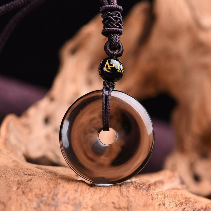 Buddha Stones Tibetan Obsidian Protection Necklace - Obsidian - image 5