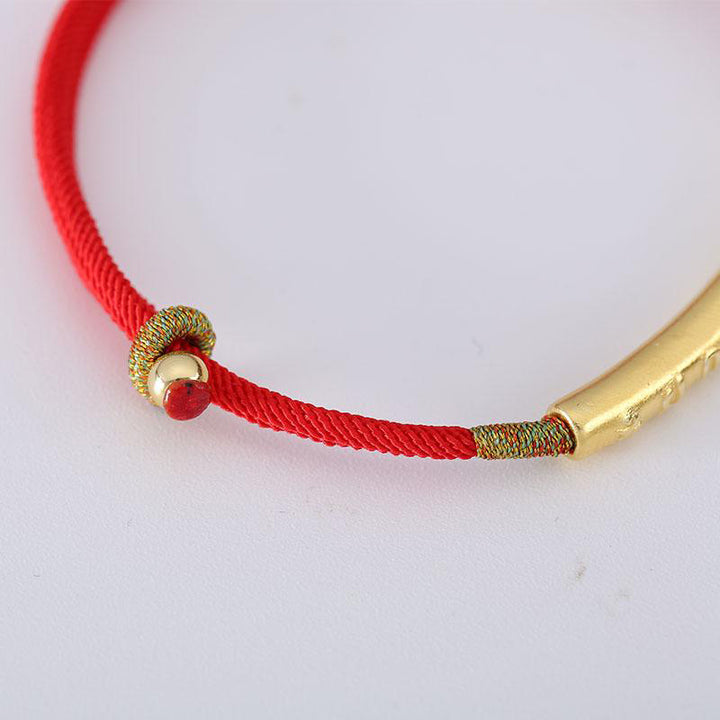 Buddha Stones Tibetan Buddhist Handmade Mani Mantra Lucky Red String Bracelet - image 8