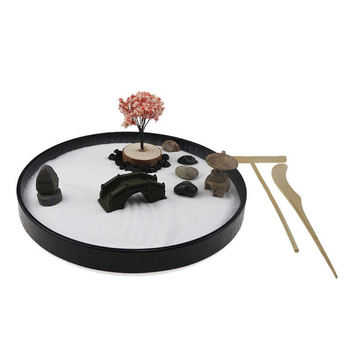 Buddha Stones Tree Small Bridge Landscape Meditation Calm Zen Garden Decoration - Zen Garden - image 0