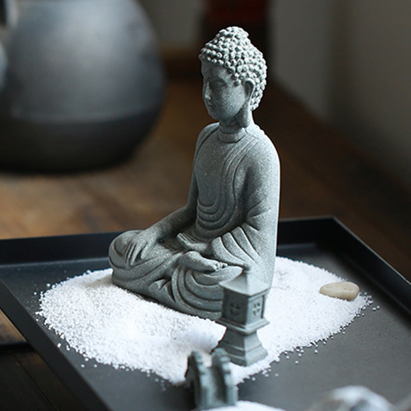 Buddha Stones Sitting Meditation Buddha Blessing Compassion Decoration - image 11