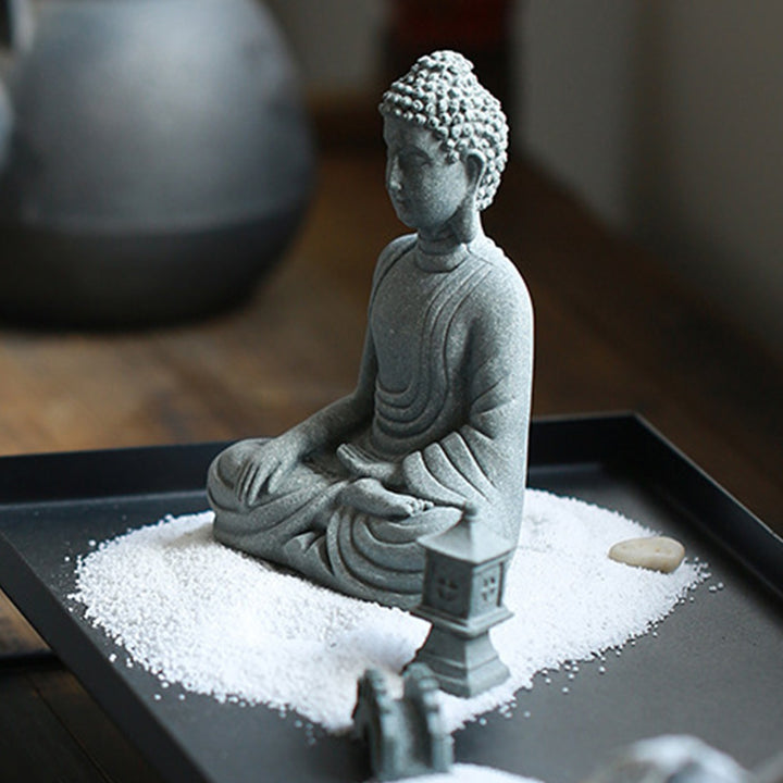 Buddha Stones Sitting Meditation Buddha Blessing Compassion Decoration - image 11