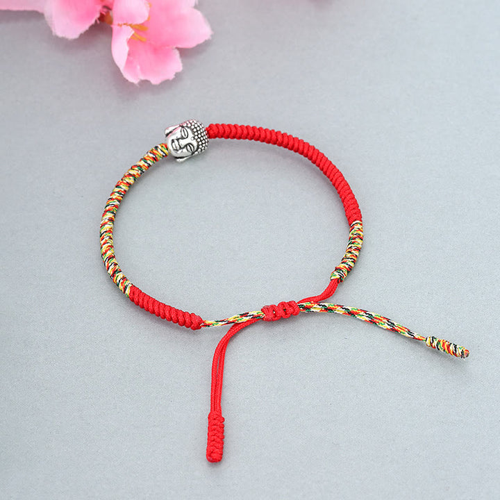 Buddha Stones Handmade Colorful King Kong Knot Buddha Serenity String Bracelet - image 4