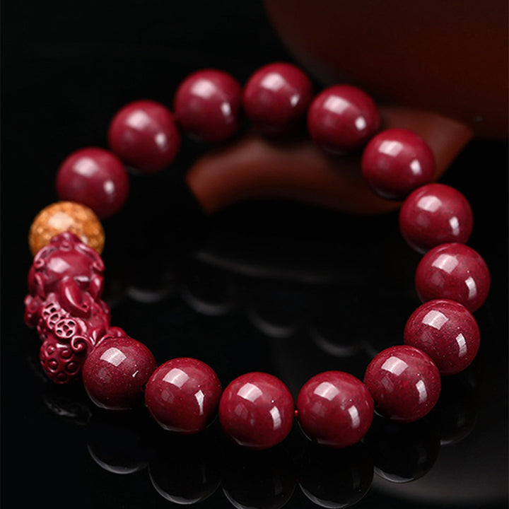 Buddha Stones Tibetan Cinnabar Pixiu Calm Bracelet - image 2