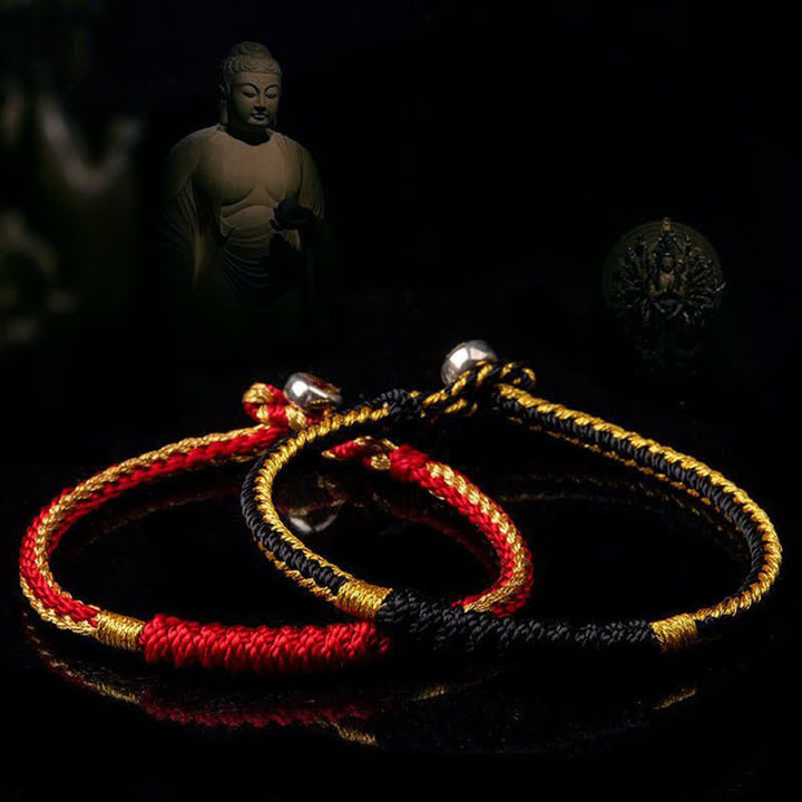 Buddha Stones Tibetan Handmade Braid Luck String Protection Bracelet - image 1