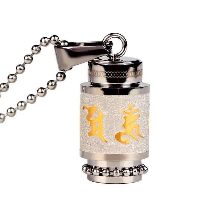 Buddha Stones Tibet Om Mani Padme Hum Shurangama Mantra Titanium Steel Wisdom Amulet Necklace Pendant - image 16