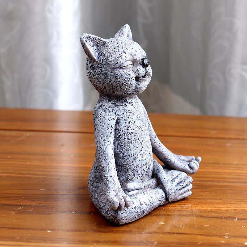 Buddha Stones Meditating Zen Dog Cat Frog Decoration - image 6
