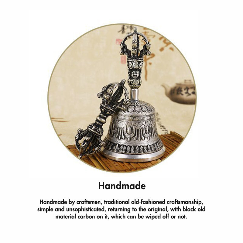 Buddha Stones Tibetan Meditation Bell and Vajra Dorje Copper Decoration Set - image 17