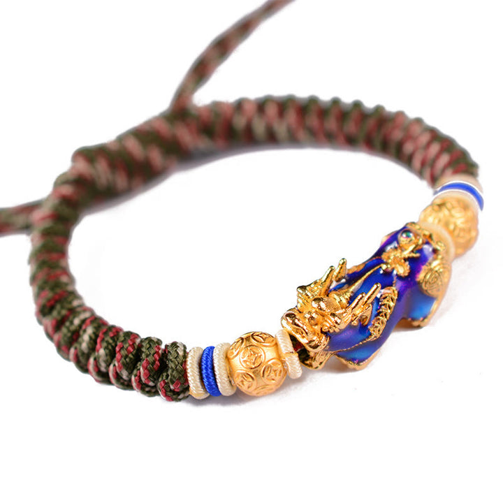 Buddha Stones Feng Shui PiXiu Color Change Copper Coin Beads Wealth String Bracelet - image 8