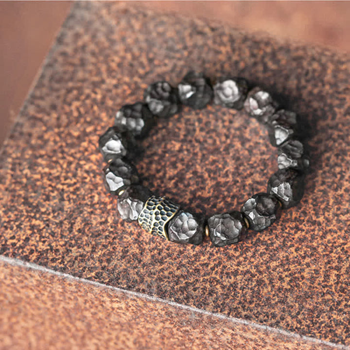 Buddha Stones Ebony Wood Copper Peace Balance Couple Bracelet - image 6