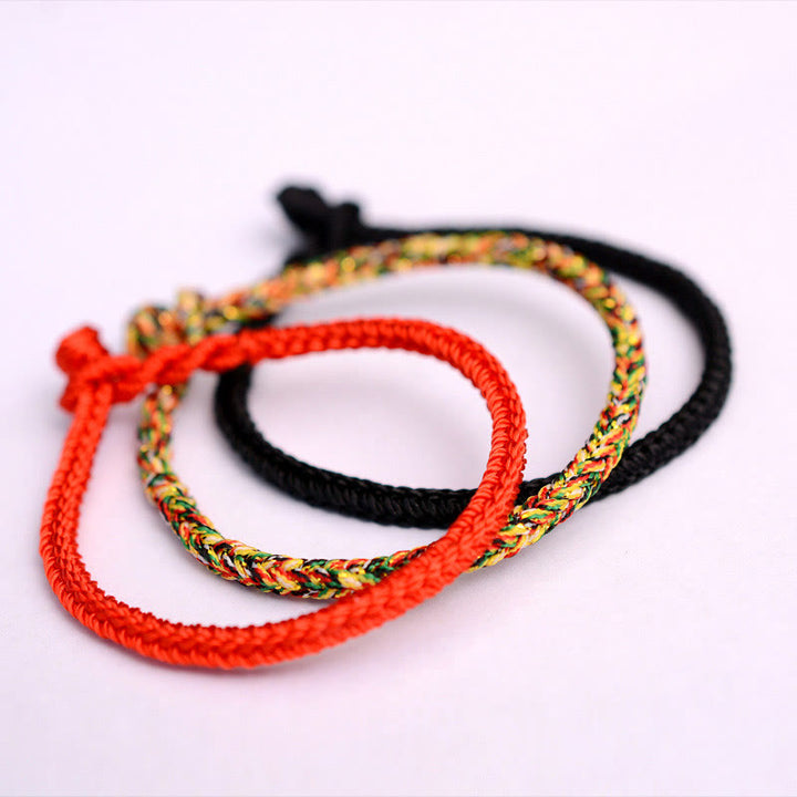 Buddha Stones Tibetan Handmade Eight Thread Peace Knot Protection Braided String Bracelet - image 3