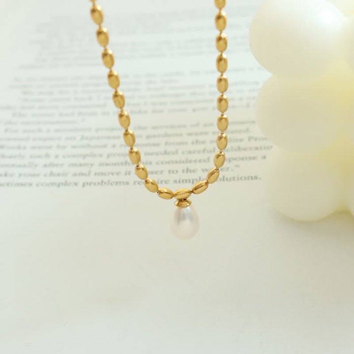 Pearl Bead Peace Necklace Pendant - image 6