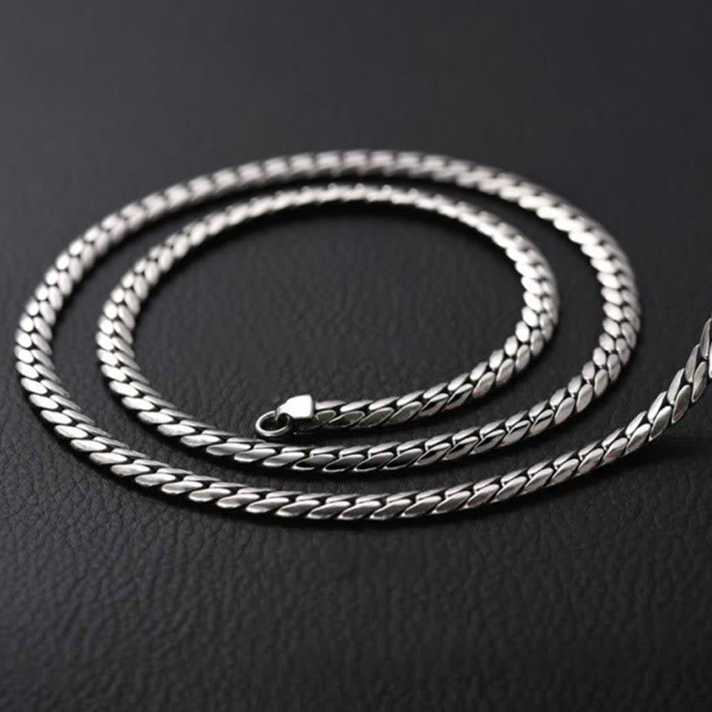 Buddha Stones Double Dorje Vajra Strength Punk Copper Chain Bracelet Necklace - image 18