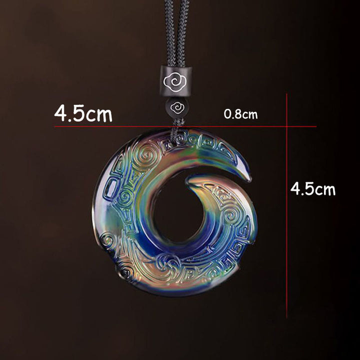 Color-Changing One's Luck Improves Design Pattern Liuli Crystal Necklace Pendant - image 5