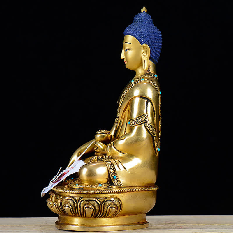 Buddha Stones Shakyamuni Compassion Copper Statue Decoration - image 4