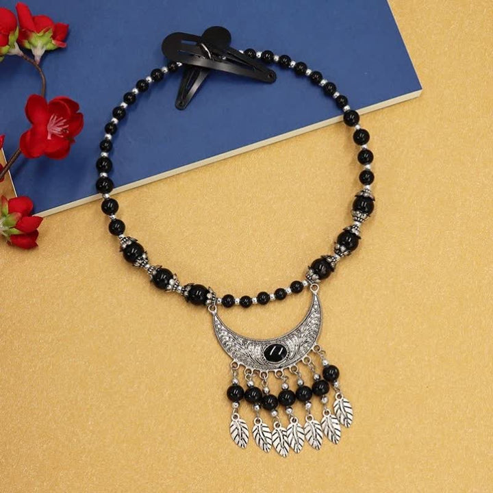 Tibetan Exotic Beads Tassel Hair Decoration - Black - image 7