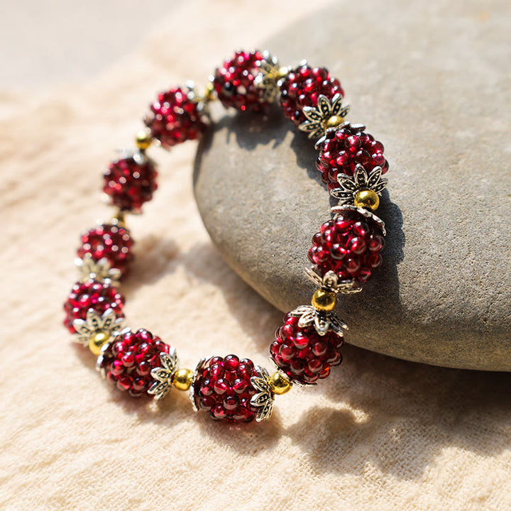 Buddha Stones Natural Garnet Healing Bracelet - image 3
