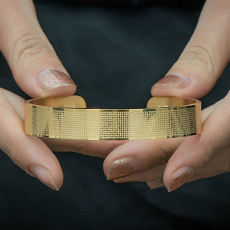 Buddha Stones Shurangama Mantra Engraving Titanium Steel Blessing Bracelet - image 4