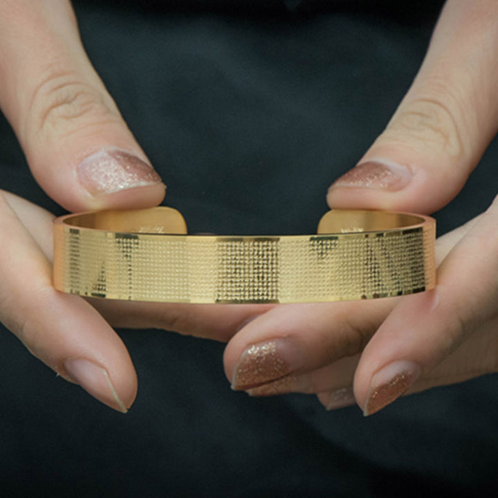 Buddha Stones Shurangama Mantra Engraving Titanium Steel Blessing Bracelet - image 4