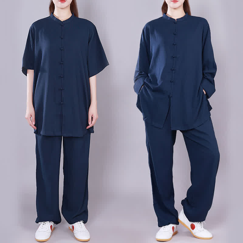 Buddha Stones Tai Chi Qigong Meditation Prayer Spiritual Zen Practice Unisex Cotton Linen Clothing Set - image 21