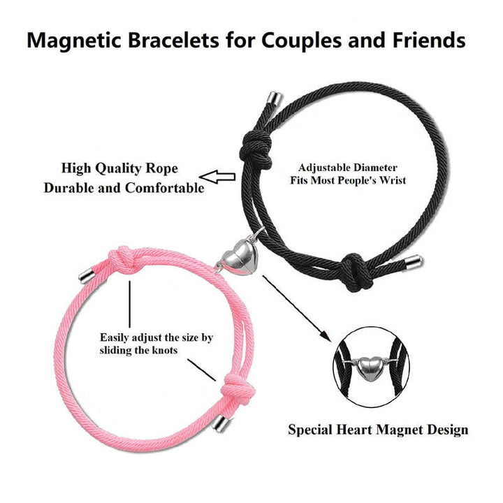 2Pcs Love Magnetic Couple String Strength Bracelet - image 13