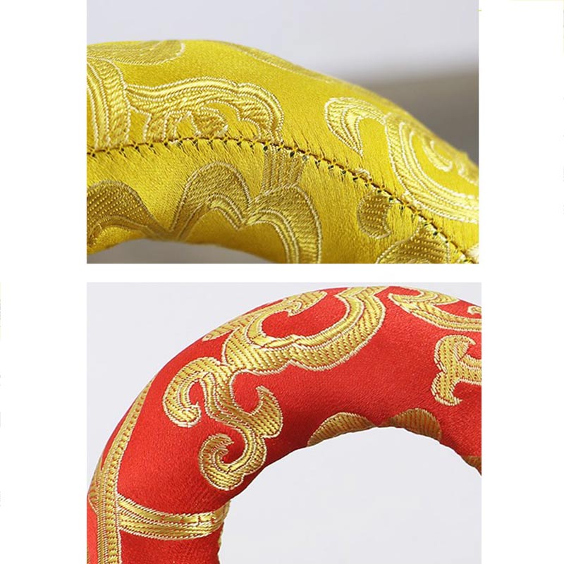 Buddha Stones Tibetan Singing Bowl Handcraft Cushion Decoration - image 5