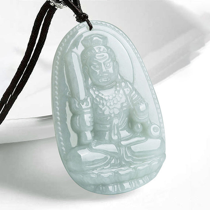 Buddha Stones Chinese Zodiac Natal Buddha Jade Wealth Prosperity Necklace Pendant - Rooster - image 14