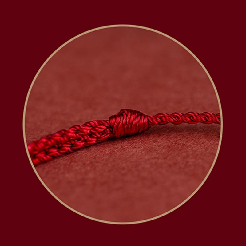 Buddha Stones 925 Sterling Silver Endless Knot Protection Luck Red String Bracelet Anklet - image 10