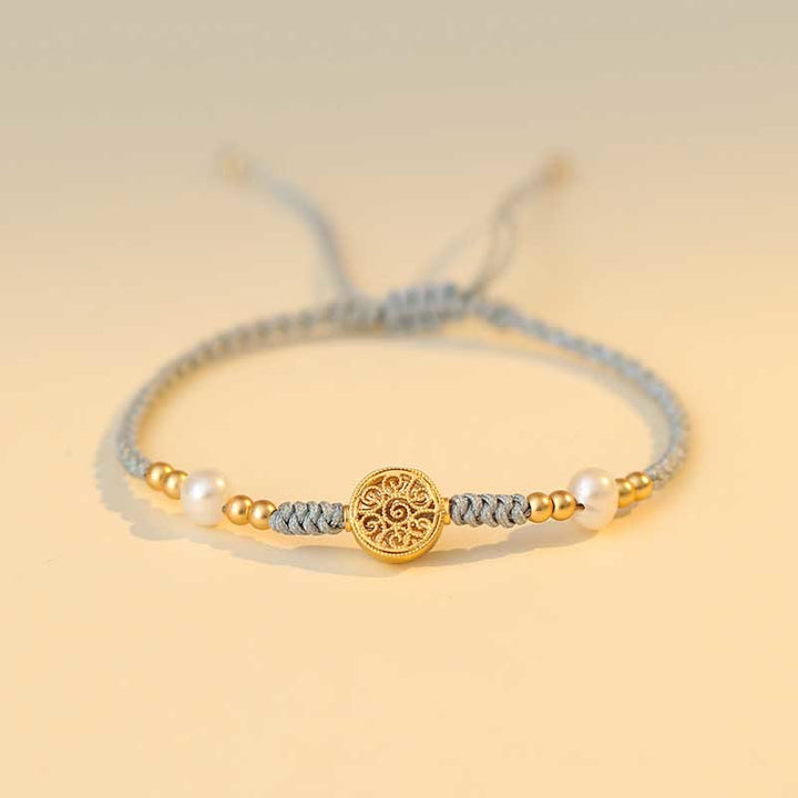 Buddha Stones Copper Coin Fortune Tree Luck Strength Braided Bracelet - Fortune Tree - Blue(Wrist Circumference 14-18cm) - image 13