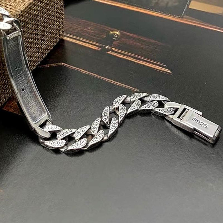 Buddha Stones Tiger Tang Dynasty Flower Design Copper Luck Chain Bracelet - image 8