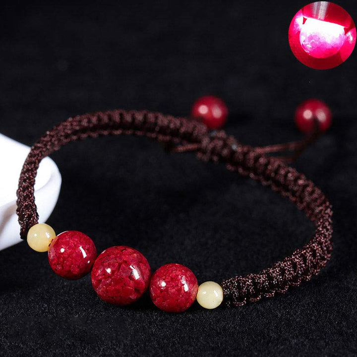 Buddha Stones Cinnabar Blessing Red String Bracelet For Kids - image 8