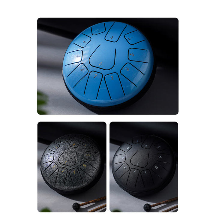 Buddha Stones Steel Tongue Drum Sound Healing Meditation Yoga Lotus Drum Kit 11 Note 6 Inch - image 19