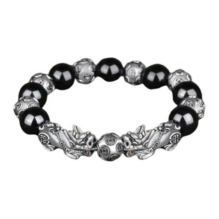 Buddha Stones Tibetan FengShui PiXiu Obsidian Bracelet - image 0