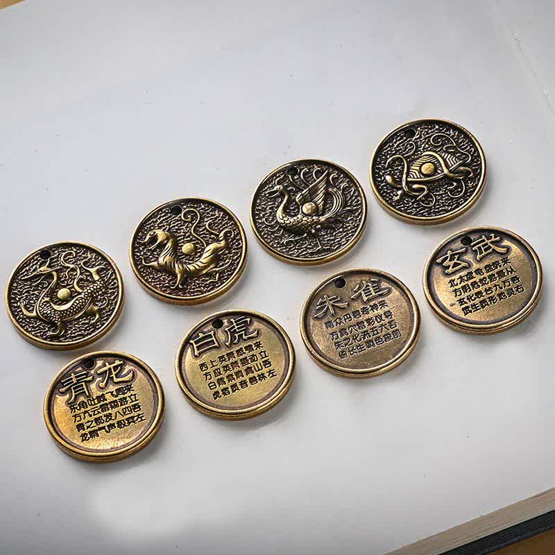 Buddha Stones Four Symbols Azure Dragon White Tiger Vermilion Bird Black Tortoise Key Chain - image 11