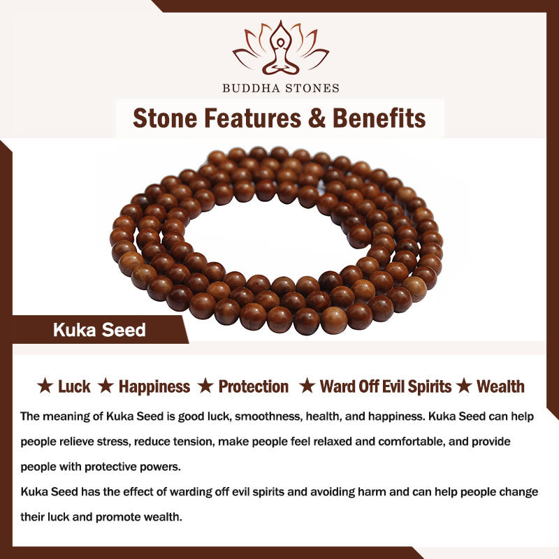 Buddha Stones Kuka Seed Agate Stone Luck Bracelet - image 5