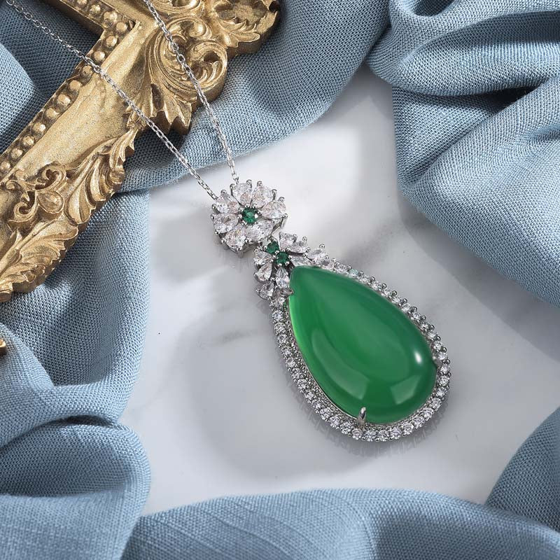 Cyan Jade Harmony Necklace - image 2