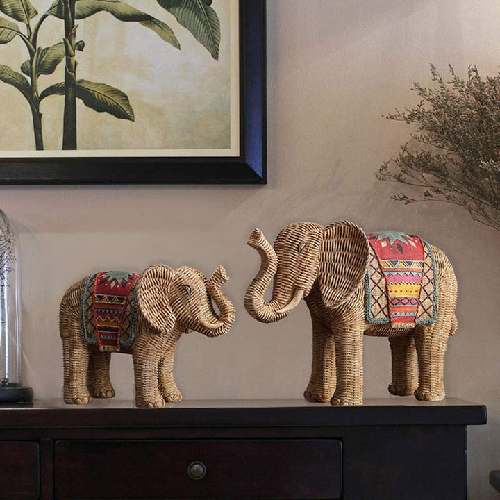 Buddha Stones Elephant Resin Wisdom Wealth Home Decoration - image 8