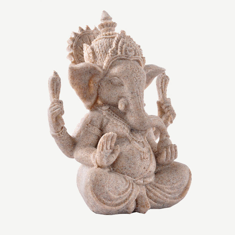 Buddha Stones Ganesh Ganpati Elephant Statue Wealth Blessing Home Decoration - image 7