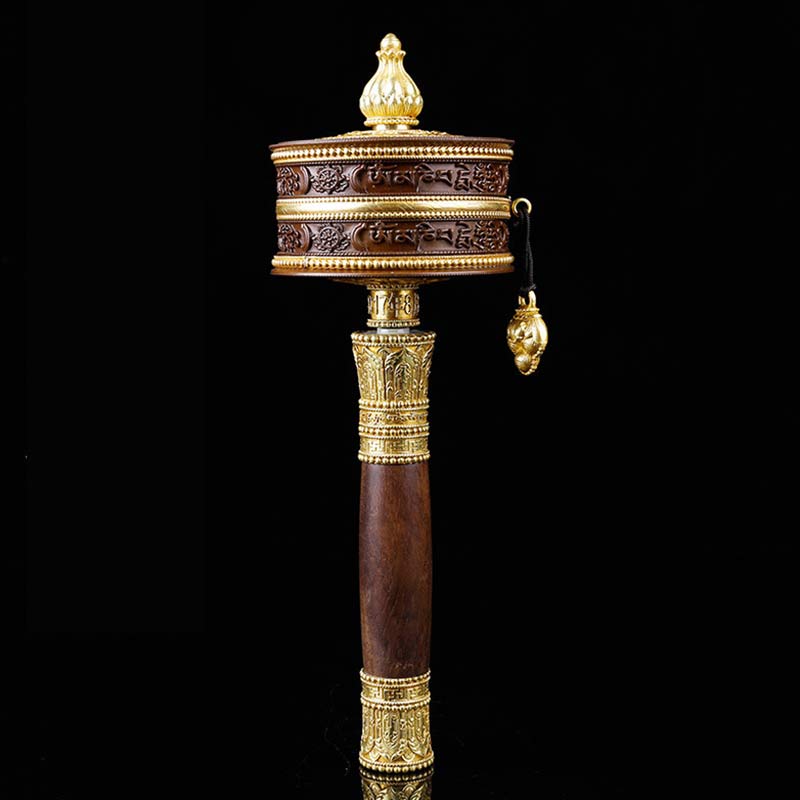 Buddha Stones Tibetan Prayer Wheel Six True Words Copper Balance Decoration - Small - image 0