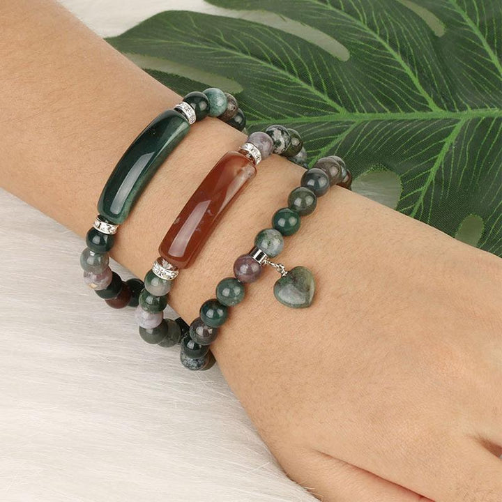 Buddha Stones Natural Quartz Love Heart Healing Beads Bracelet - image 12