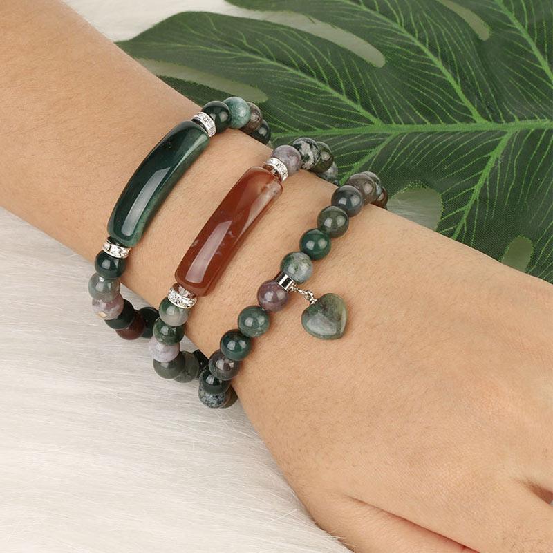 Buddha Stones Natural Quartz Love Heart Healing Beads Bracelet - image 13