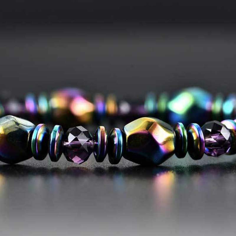 Buddha Stones Rainbow Hematite Wellness Bracelet - image 2