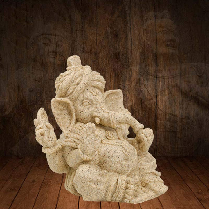 Buddha Stones Ganesh Ganpati Elephant Statue Blessing Protection Home Decoration - image 6