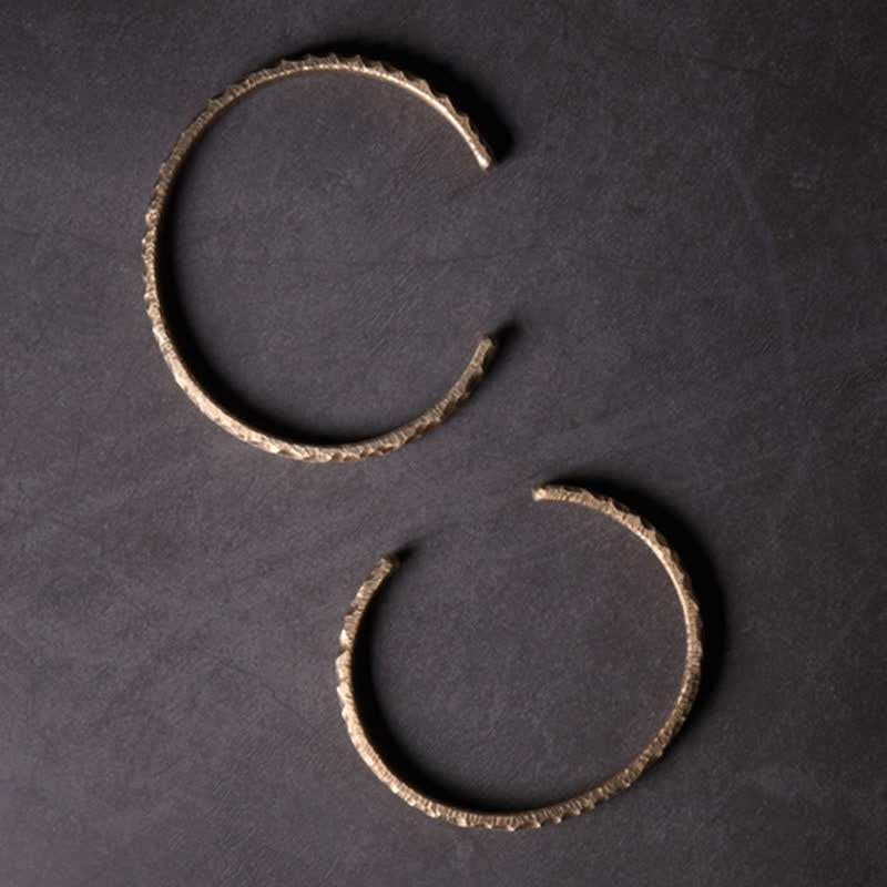 Buddha Stones Simple Design Copper Wealth Cuff Bracelet - image 9